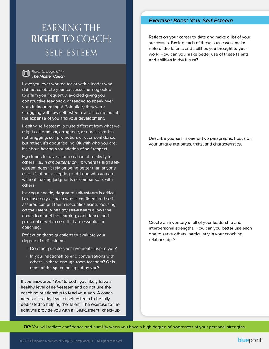 Earning the Right to Coach - Self-Esteem by HCI - Flipsnack