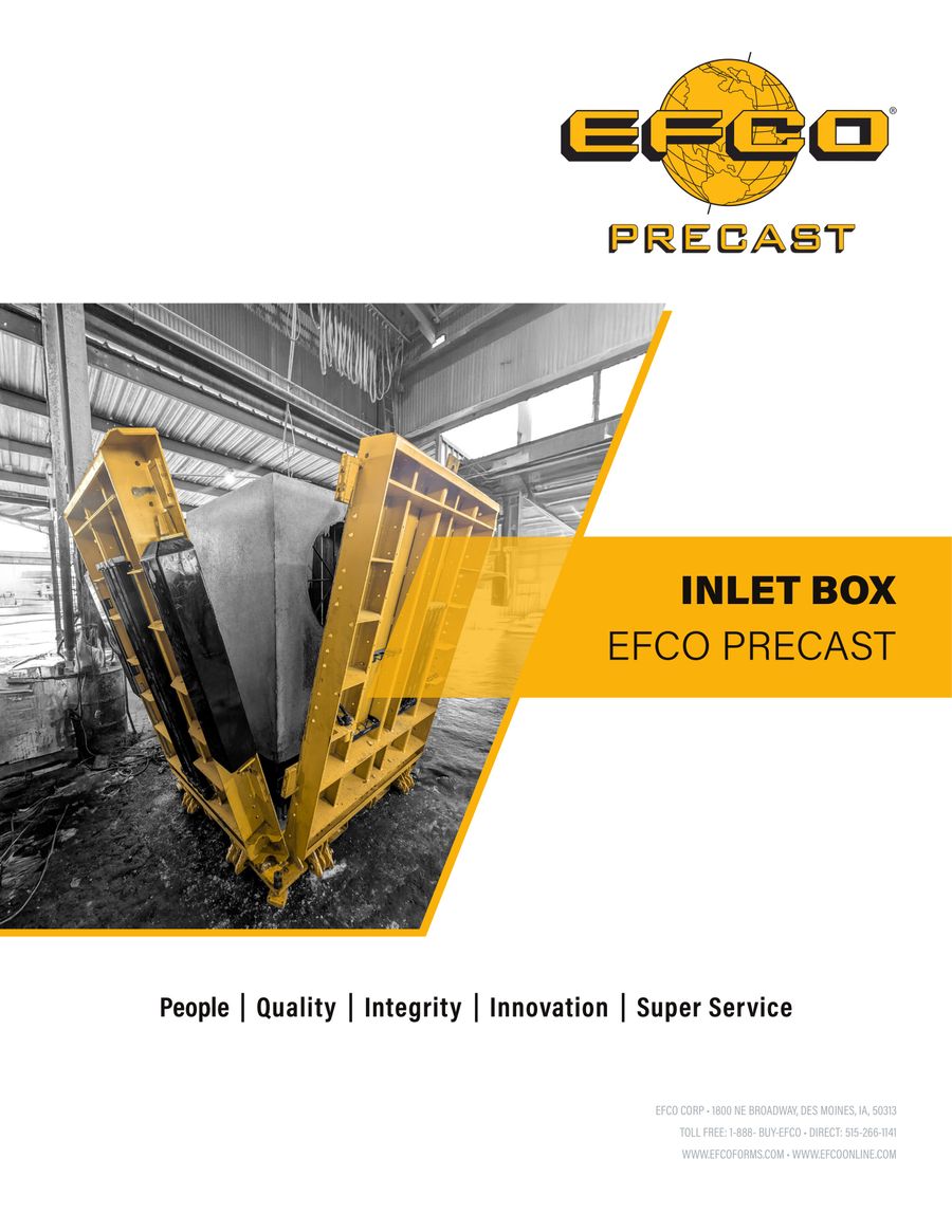 EFC-1596 EFCO PRECAST INLET BOX BROCHURE by EFCO FORMS - Flipsnack