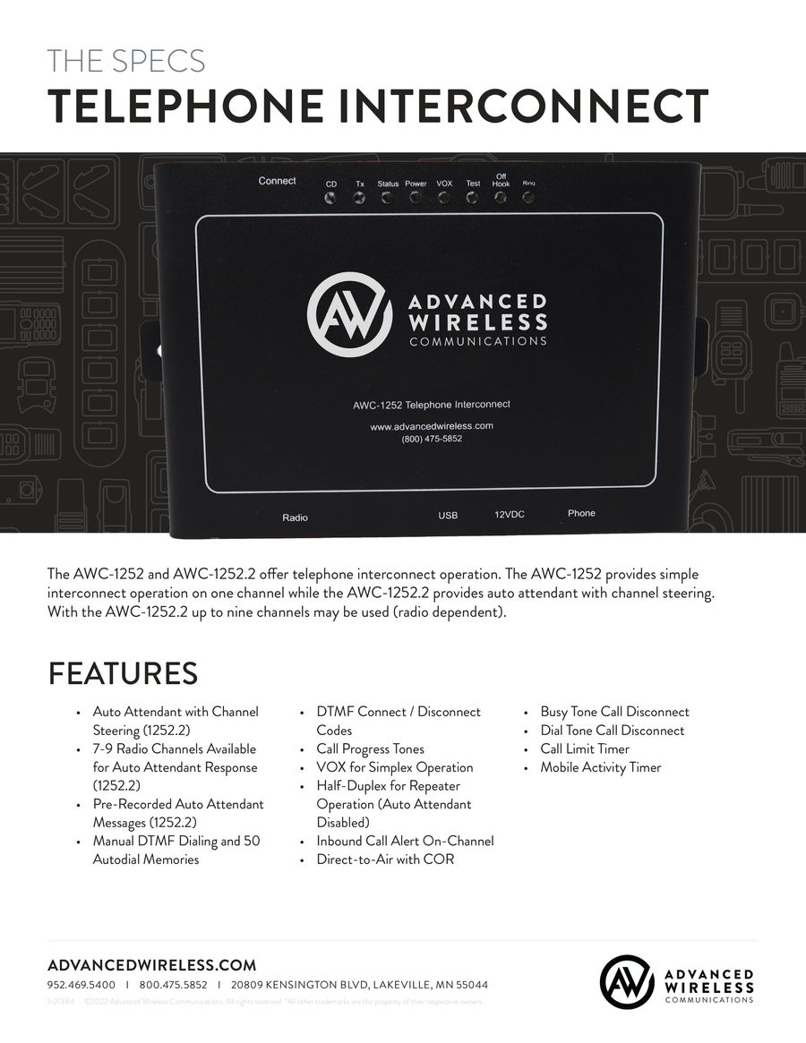 Telephone Interconnect Spec Sheet by... - Flipsnack
