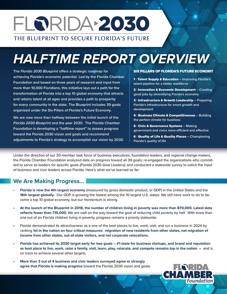 Florida 2030 Halftime Report Overview by Florida Chamber - Flipsnack