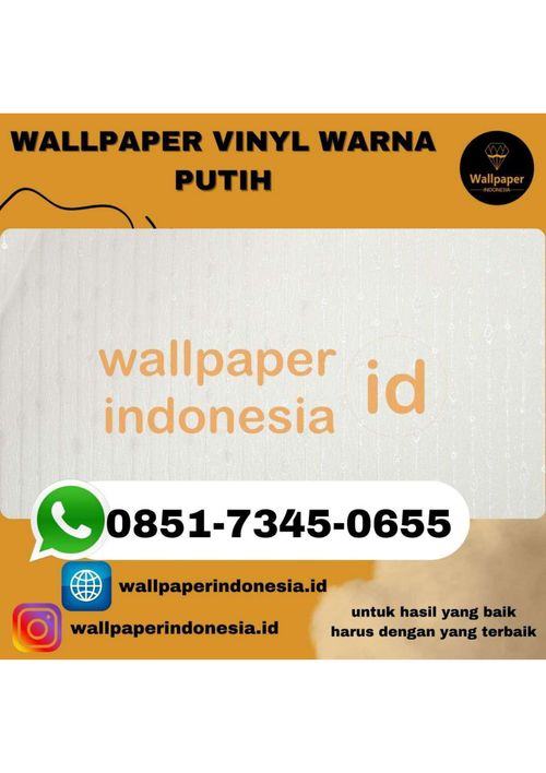 WALLPAPER VINYL WARNA PUTIH