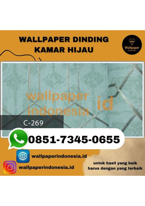 WALLPAPER DINDING KAMAR HIJAU