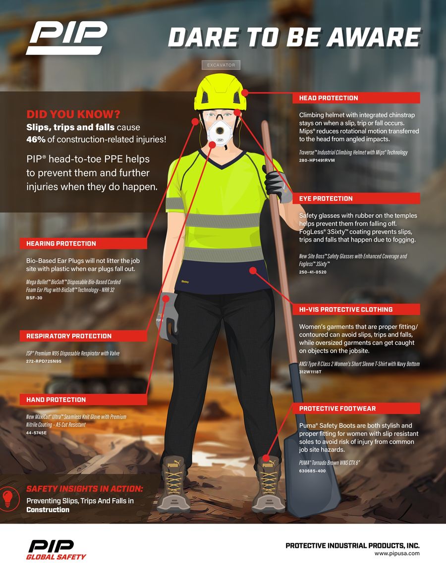 Dare to be Aware: Construction PPE for Slips, Trips and Falls by PIP ...