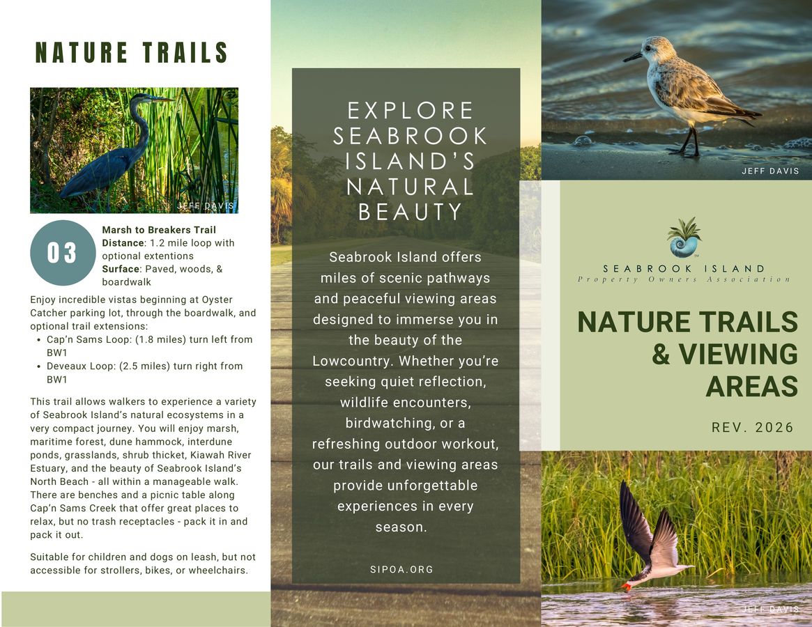 SIPOA Nature Trails & Viewing Areas Pamphlet by Seabrook Island POA ...