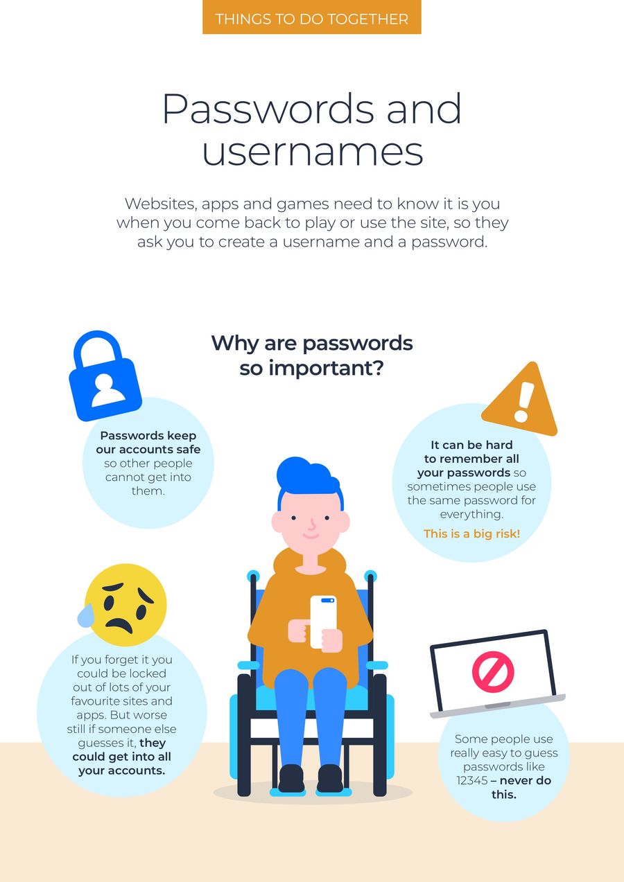 Online password use guide for children by Internet Matters - Flipsnack