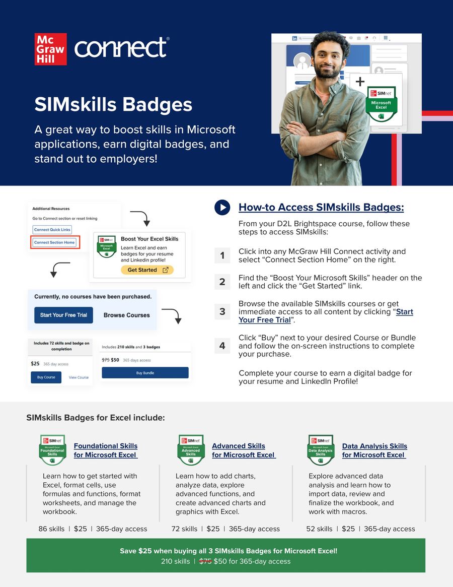 Student SIMskills Badges | SIMnet by McGraw Hill International