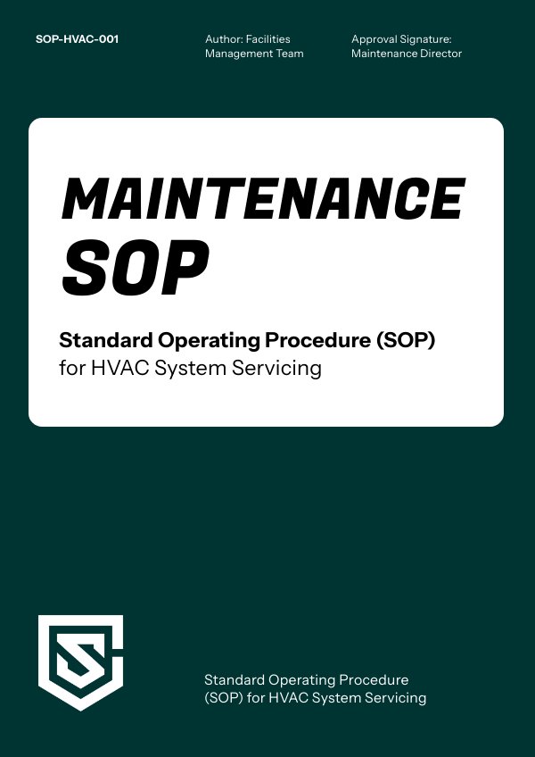 Maintenance SOP Template by Flipsnack templates - Flipsnack
