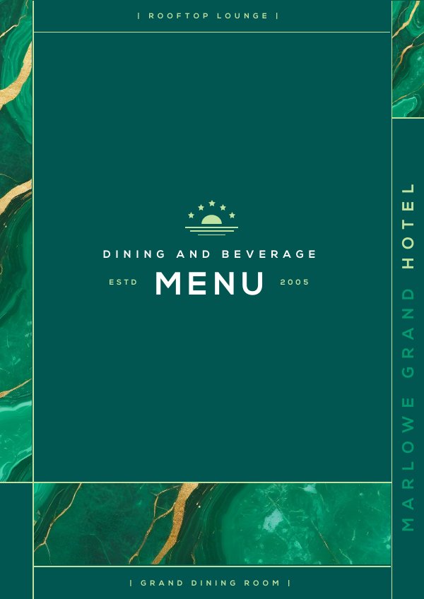 Editable Hotel Menu Template by Flipsnack templates - Flipsnack