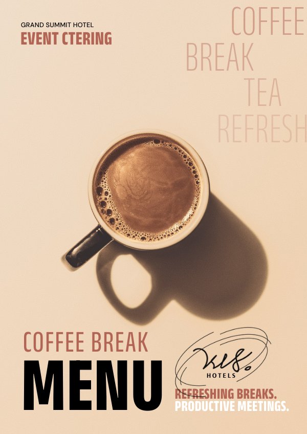 Coffee Break Menu Template by Flipsnack templates - Flipsnack