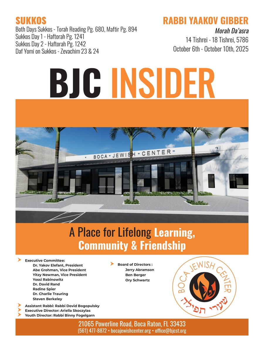 BJC Insider -10.6.25 by Boca Jewish Center - Flipsnack