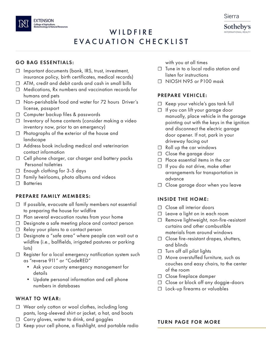 Wildfire Evacuation Checklist... - Flipsnack