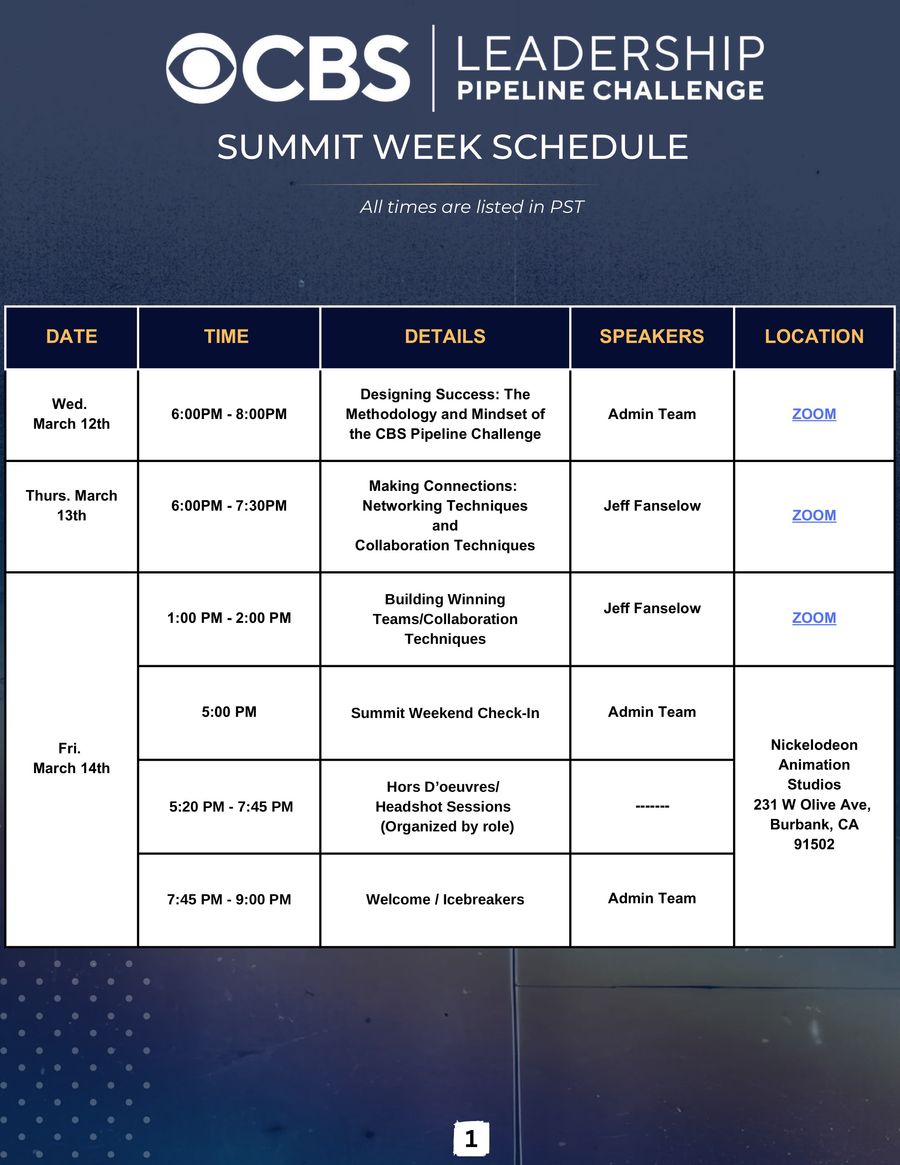 Summit Week Schedule by Lori - Flipsnack
