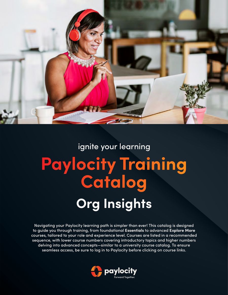 Paylocity Training Catalog: Organization Insights & Analytics by ...
