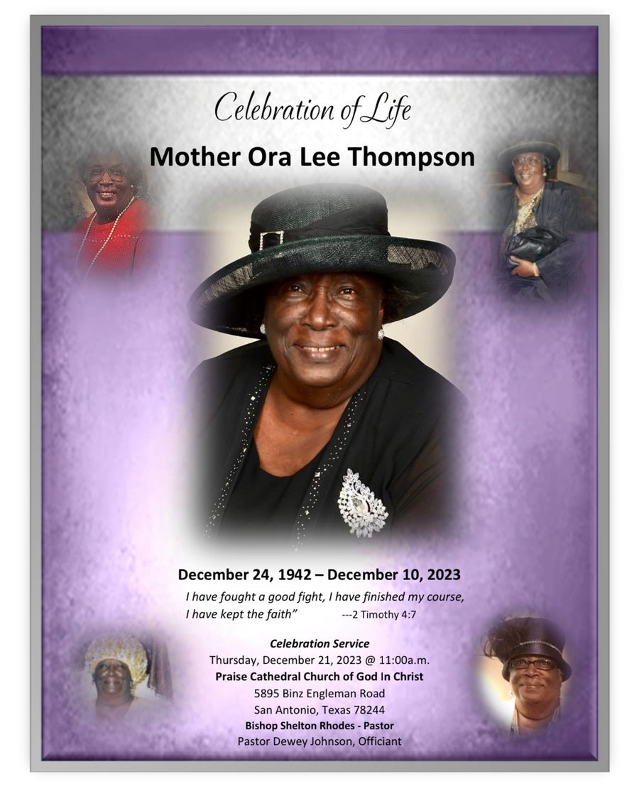 Ora Lee Thompson by A Life... - Flipsnack
