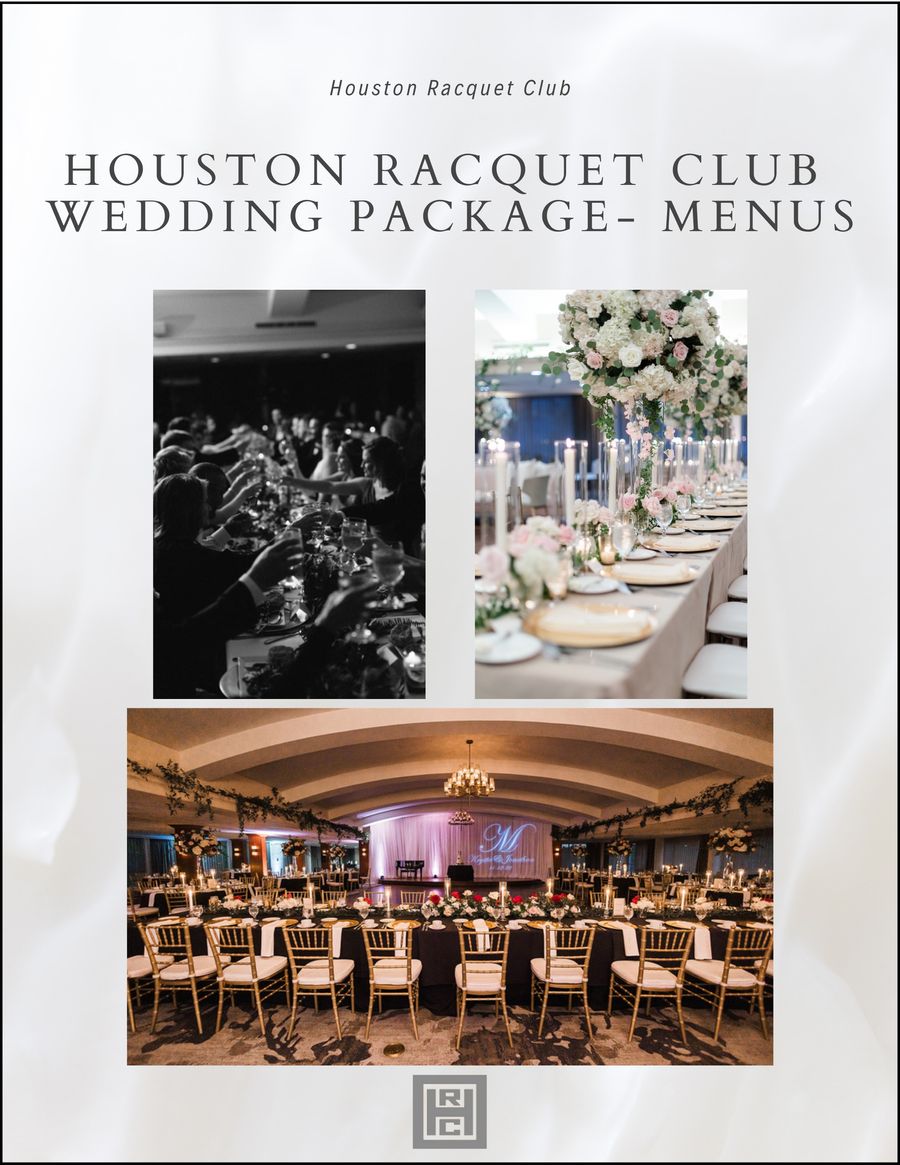HRC Wedding Menu Information by Houston Racquet Club - Flipsnack
