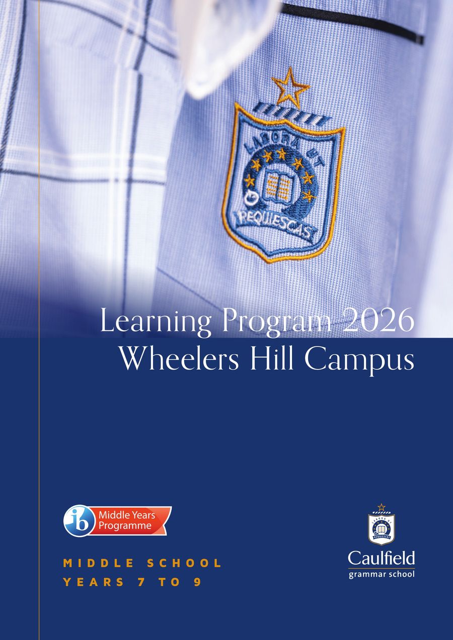 Academic Handbook Middle School 2026 – Wheelers Hill Campus by ...