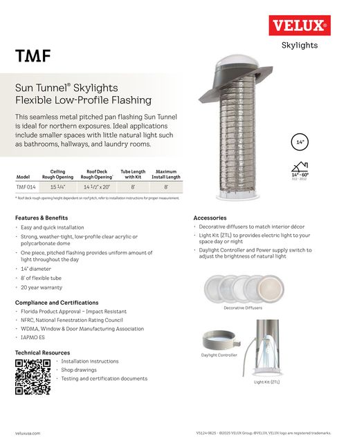TMF Sun Tunnel Sales Sheet