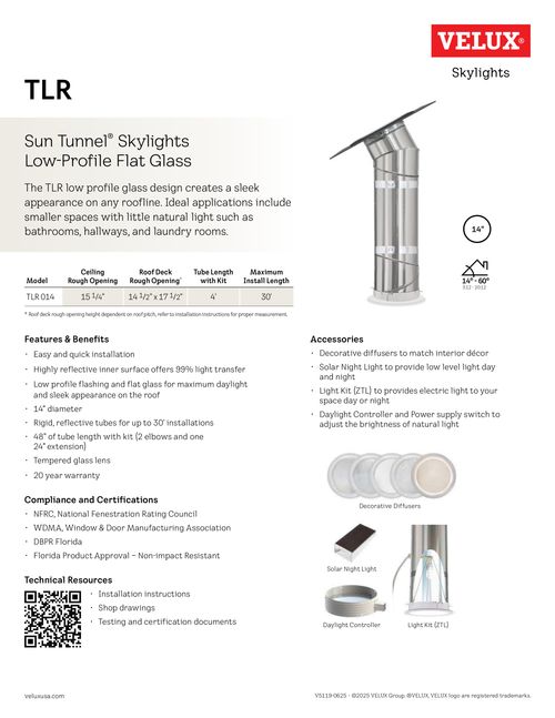 TLR Sun Tunnel Sales Sheet