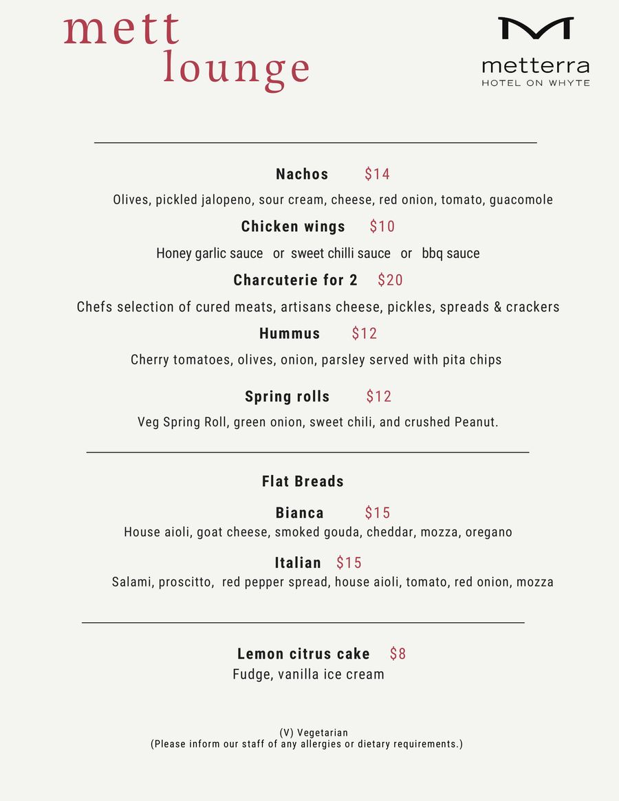 Mettera Lounge Drinks Menu by CHR Digital - Flipsnack