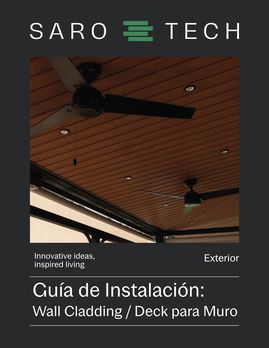 Guía de Instalación Wall Cladding / Deck para Muro by SARO TECH - Flipsnack