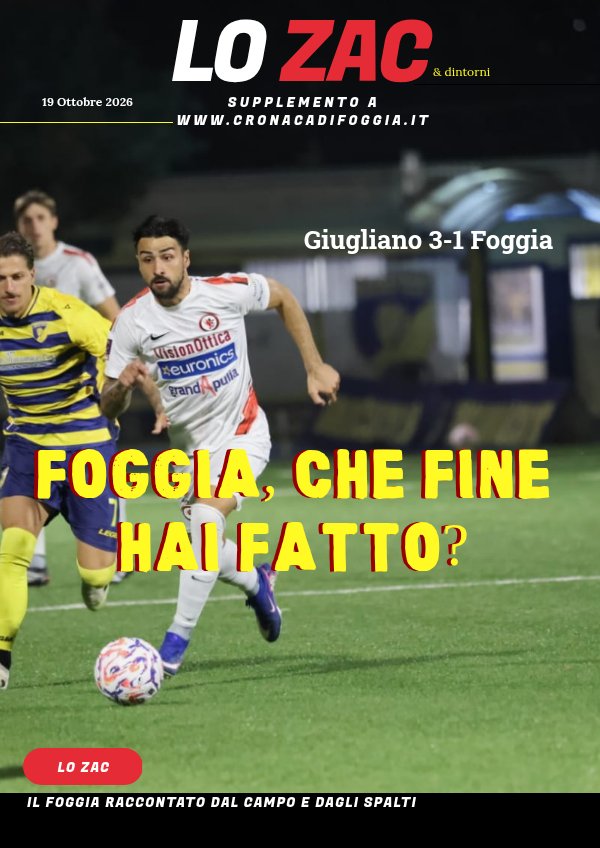 Lo Zac 19 Ottobre 2026. Giugliano 3-1 Foggia by Marketing&Media - Flipsnack