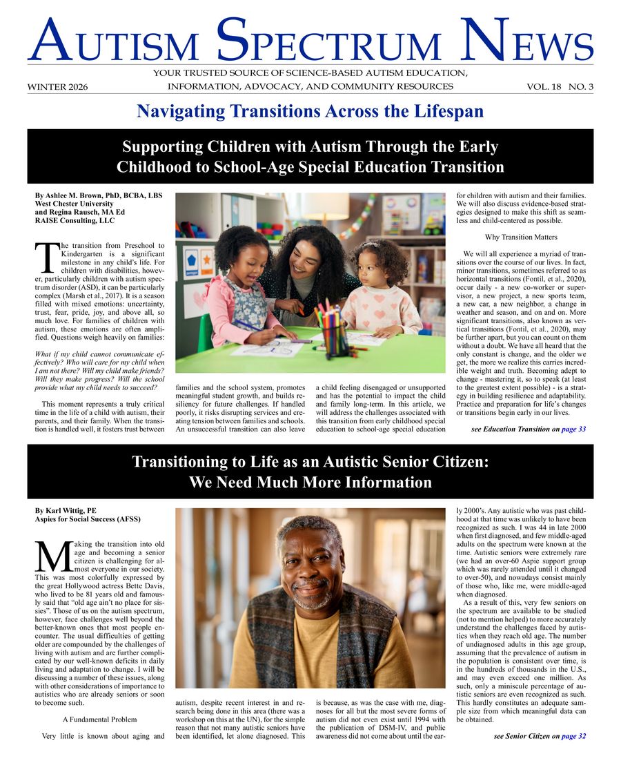 Autism Spectrum News Winter 2026 Issue by Mental... - Flipsnack