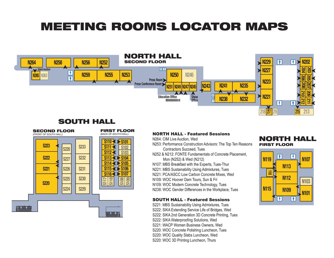 WOC 2025 - Meeting Room Locator Map by World of Concrete - Flipsnack