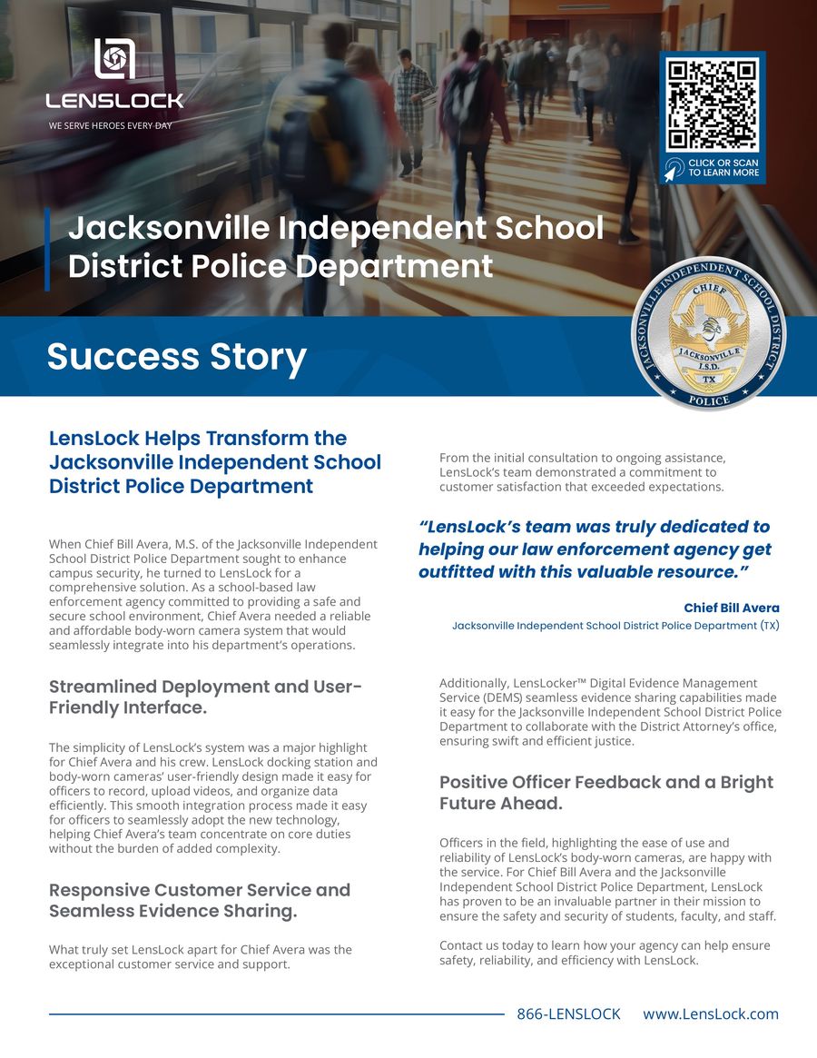 Jacksonville ISD Police Department Client Success Story by LensLock Inc(04)