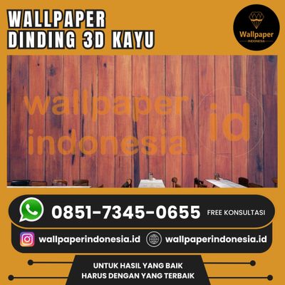 WALLPAPER DINDING 3D KAYU