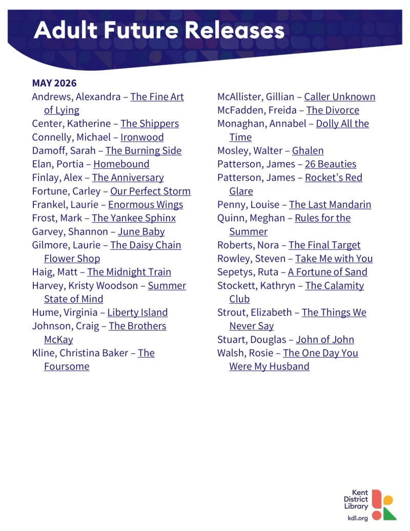 ALL COMBINED Future Releases: May 2026