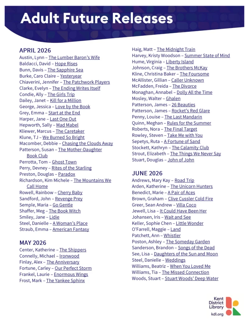 ALL COMBINED Future Releases: April 2026