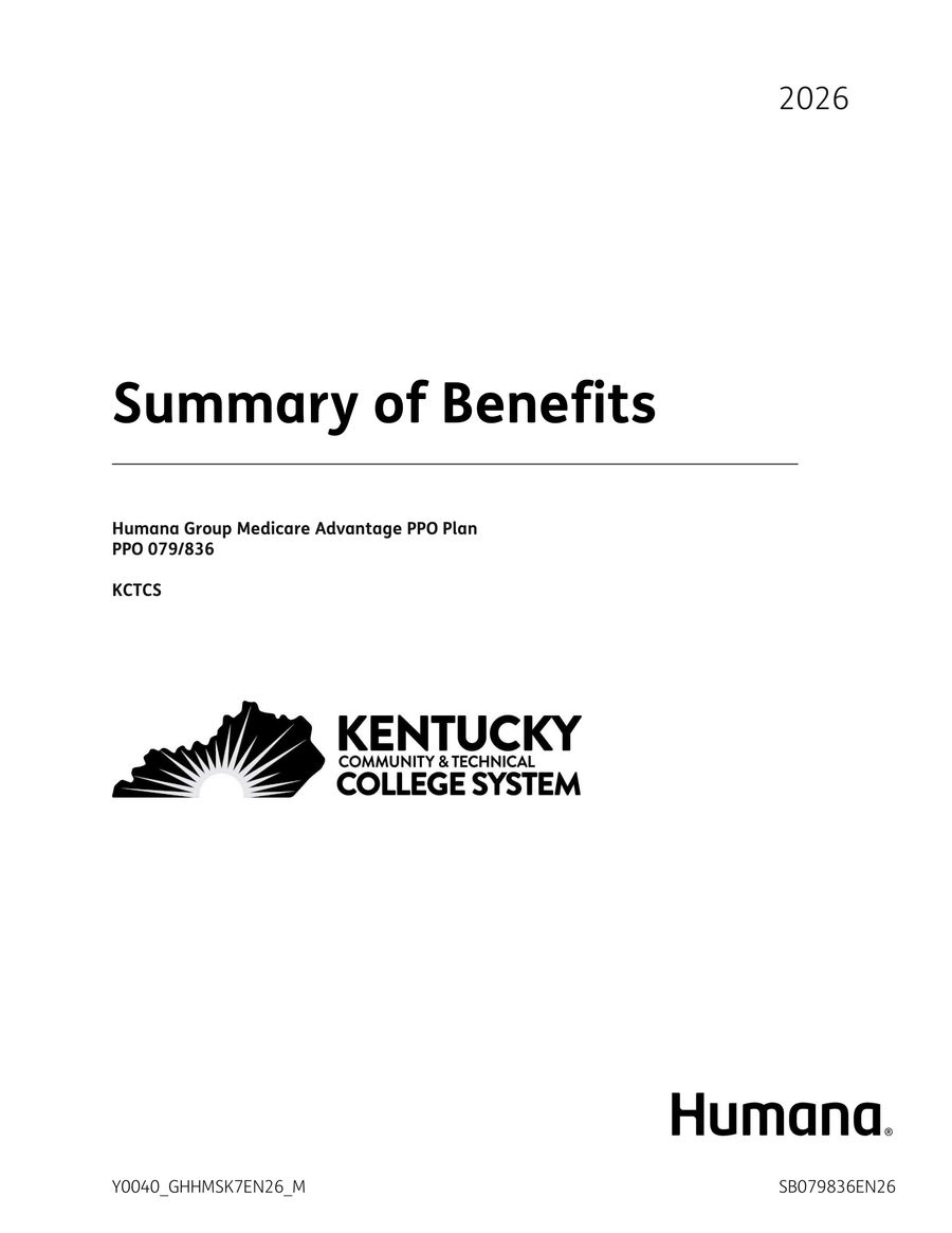 2026 Humana Medicare PPO Summary of Benefits by KCTCS - Flipsnack