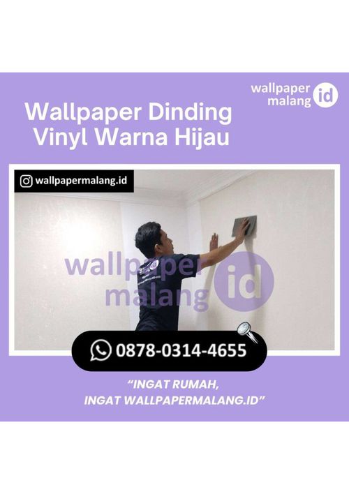 wallpaper dinding vinyl warna hijau