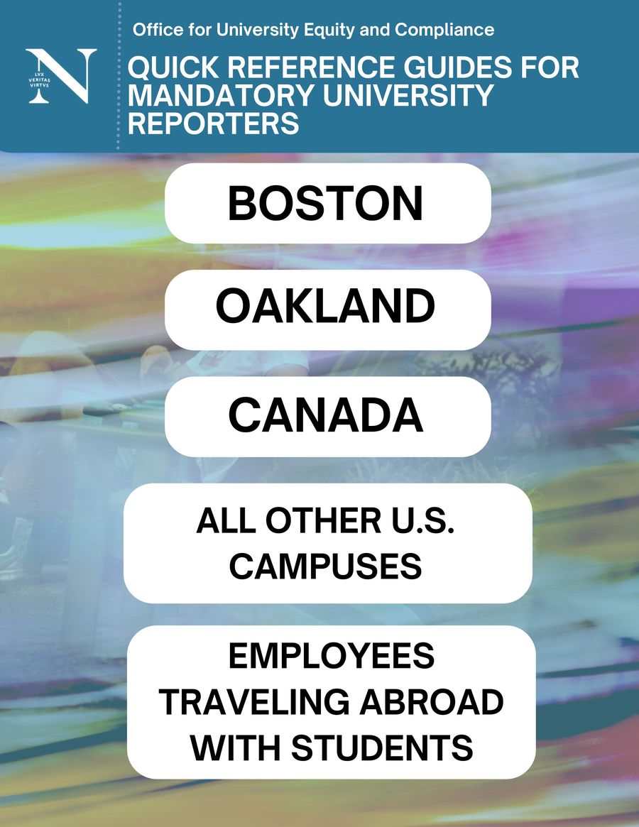 OUEC Quick Reference Guide for Mandatory University Reporters by OPEN ...