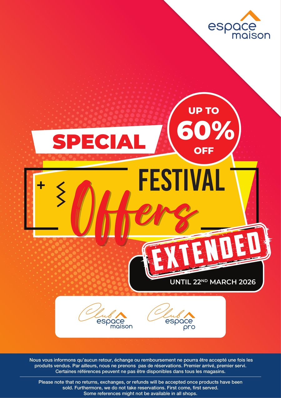 Special Festival Promo- Feb 2026 by Espace Maison - Flipsnack