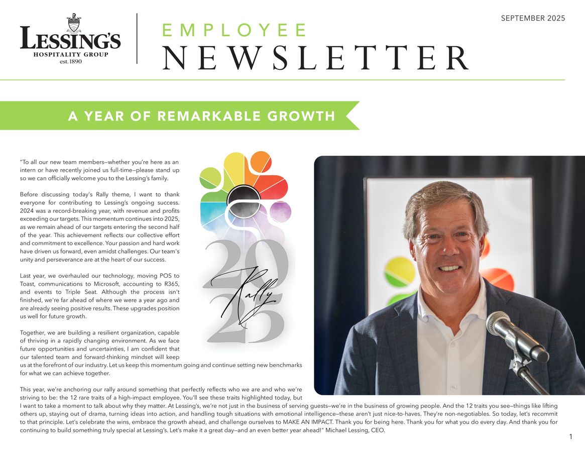 Q3 Newsletter by Lessing's - Flipsnack