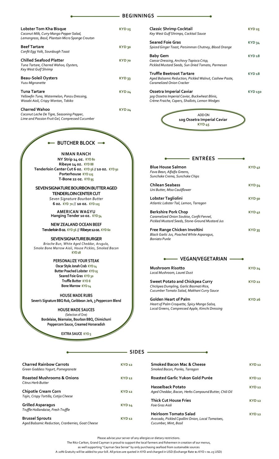 SEVEN Dinner Menu 2026 by The... - Flipsnack