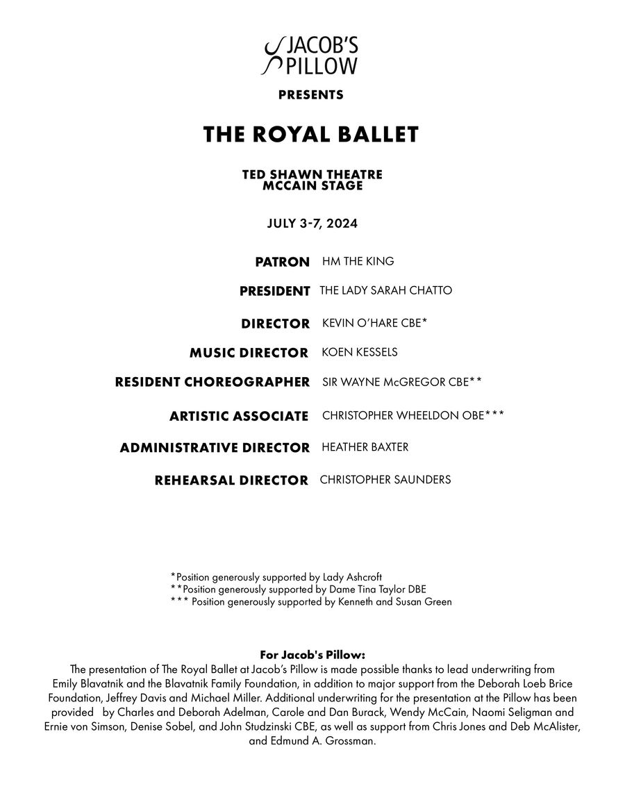Print Program - The Royal Ballet of the United Kingdom 2024 by Jacob's ...