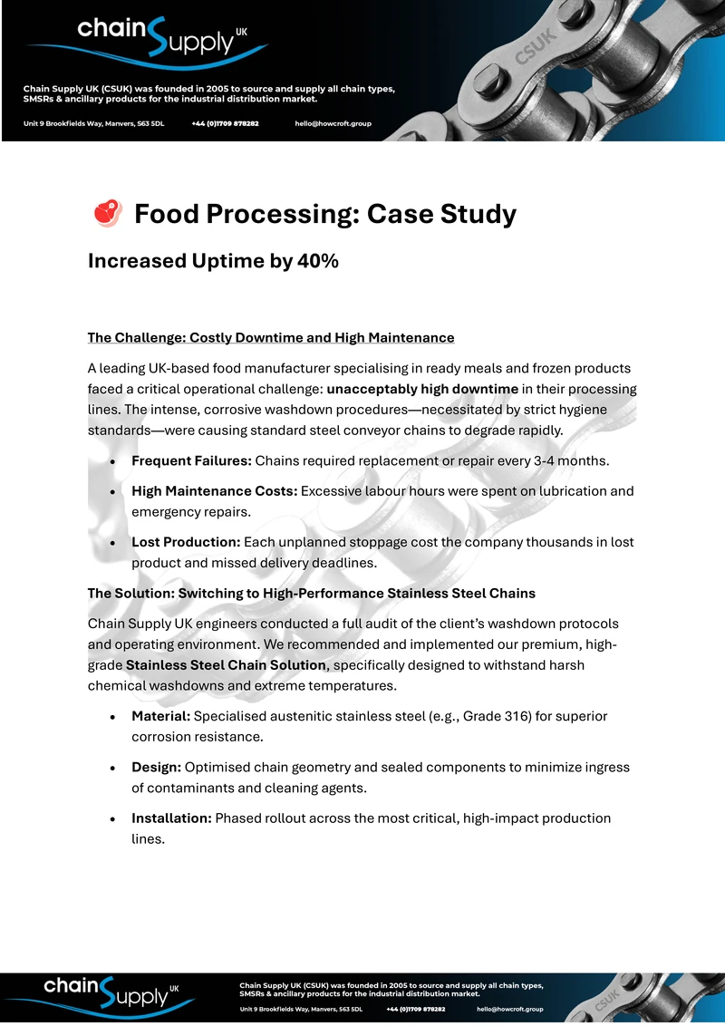 Chain Supply UK (CSUK) Case Studies