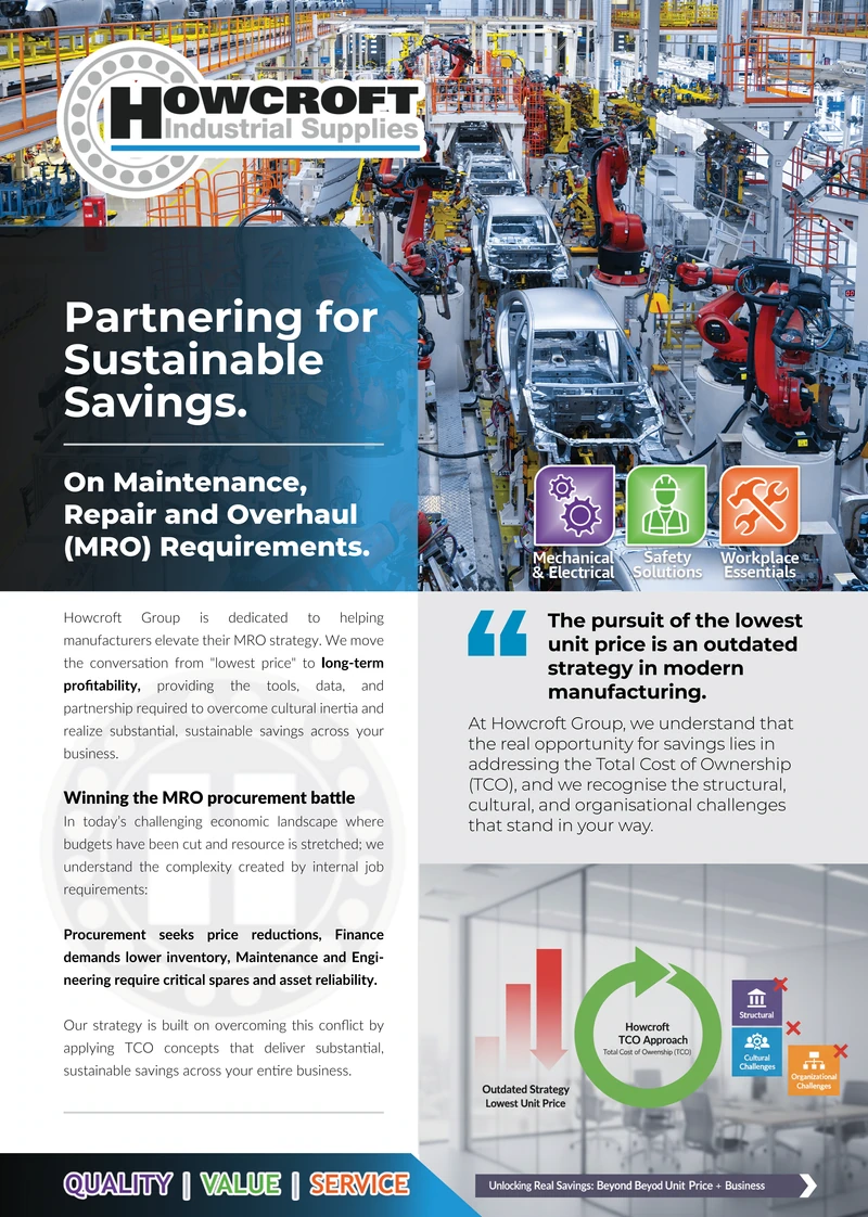 Howcroft Group - Supply Partner Profile - Manufacturing Sector
