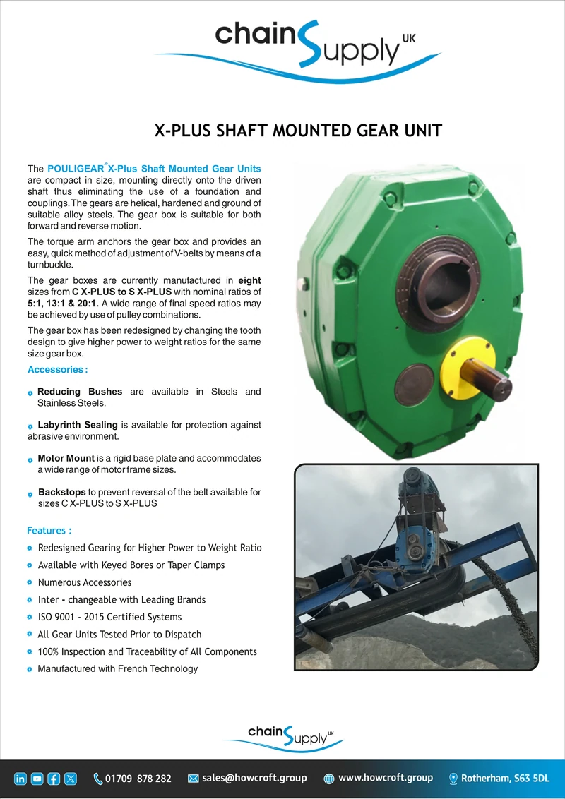 POULIGEAR X-PLUS Shaft Mounted Gear Unit (SMGU)