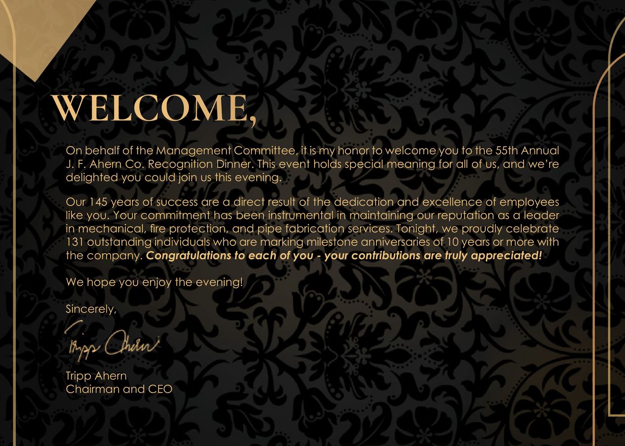 Recognition Dinner Program 2025 by Ahern - Flipsnack