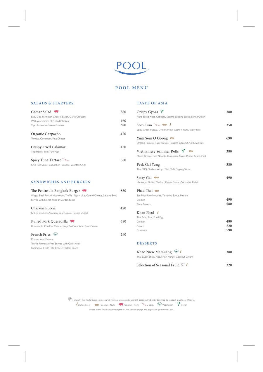 The Pool Menu by The Peninsula... - Flipsnack