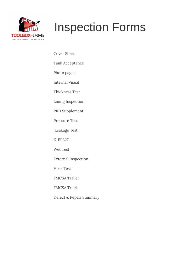 Toolbox Smart Forms HM 183 Inspection Forms by John Hill - Flipsnack